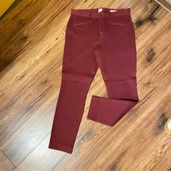 GAP Burgundy (not red) Office Style Trousers Skinny Ankle Size 8 R Brand New - Picture 10 of 10